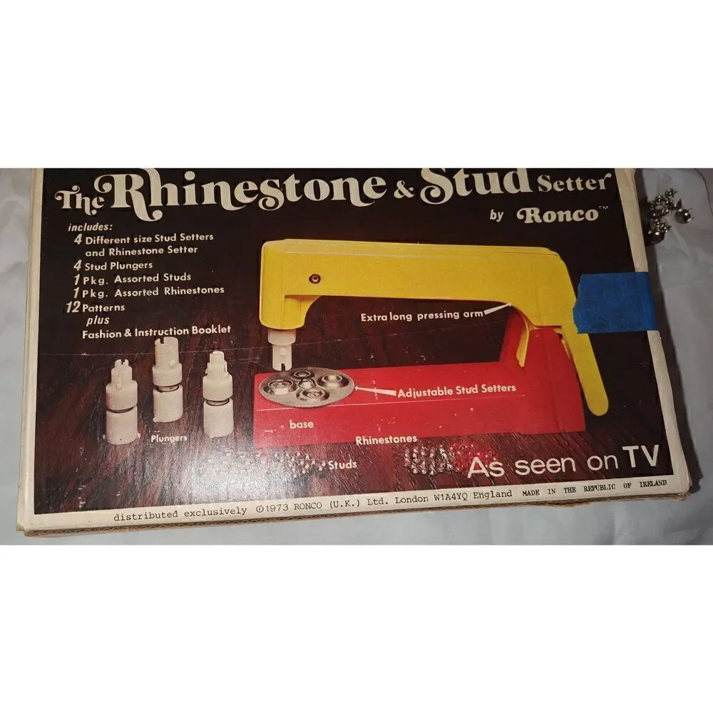 RONCO Vintage 1974 The Rhinestone and Stud Setter  Original Box. Some usage. Box